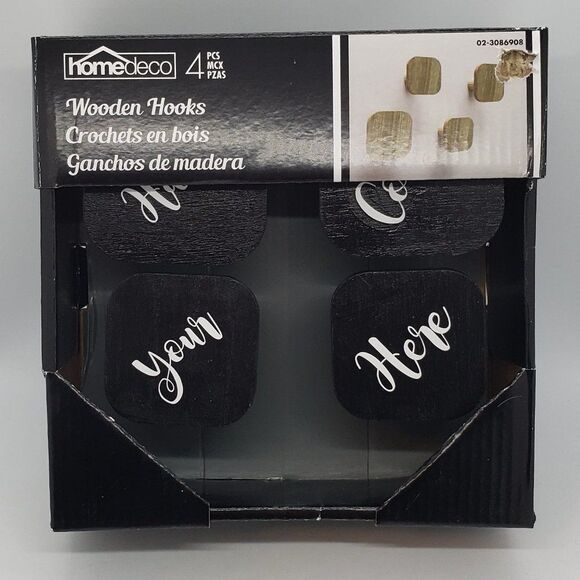 Decorated & Hand Painted Wooden Hooks Labelled Hang, Your, Coats, Here - Picture 5 of 5